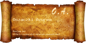Oszaczki Azurea névjegykártya